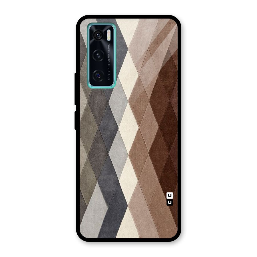 Beautiful Shades Of Diamonds Glass Back Case for Vivo V20 SE