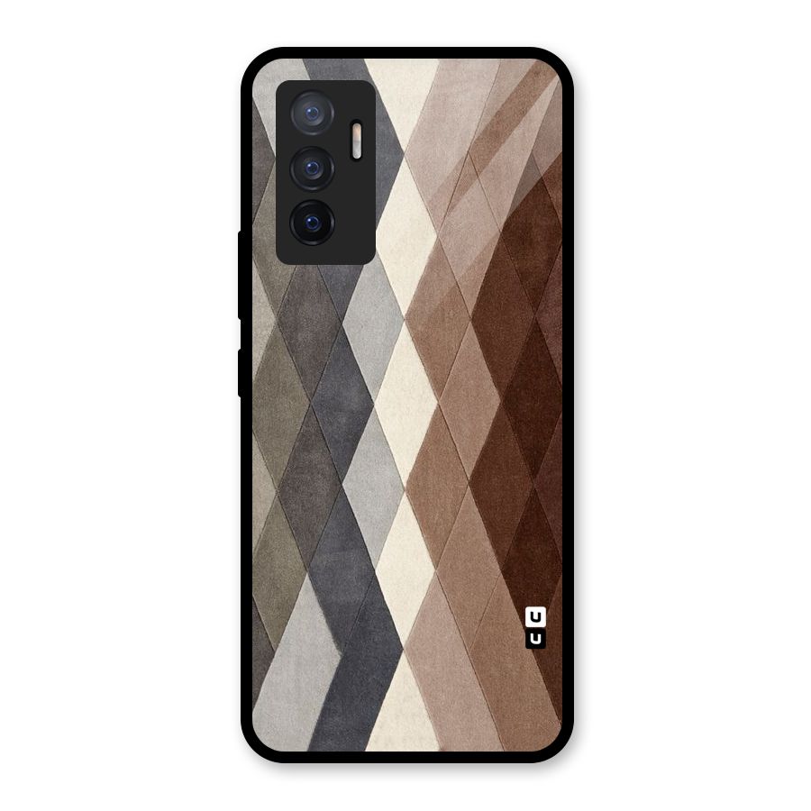 Beautiful Shades Of Diamonds Glass Back Case for Vivo V23e