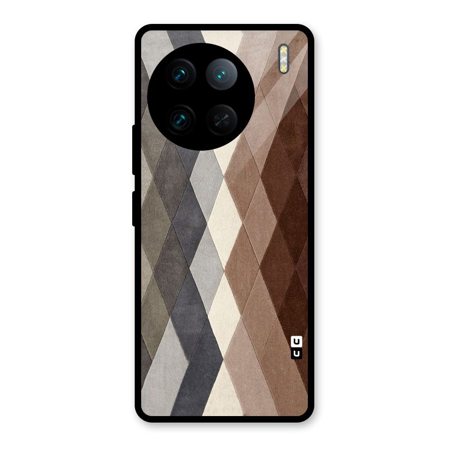 Beautiful Shades Of Diamonds Glass Back Case for Vivo X90 Pro
