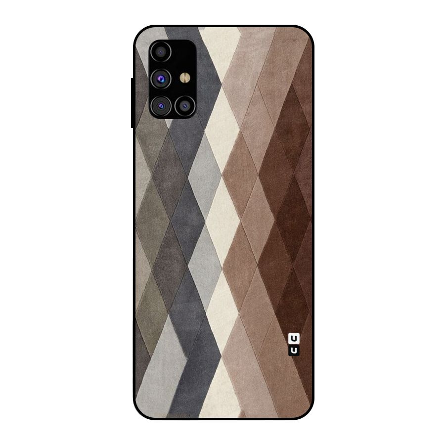 Beautiful Shades Of Diamonds Metal Back Case for Galaxy M31s