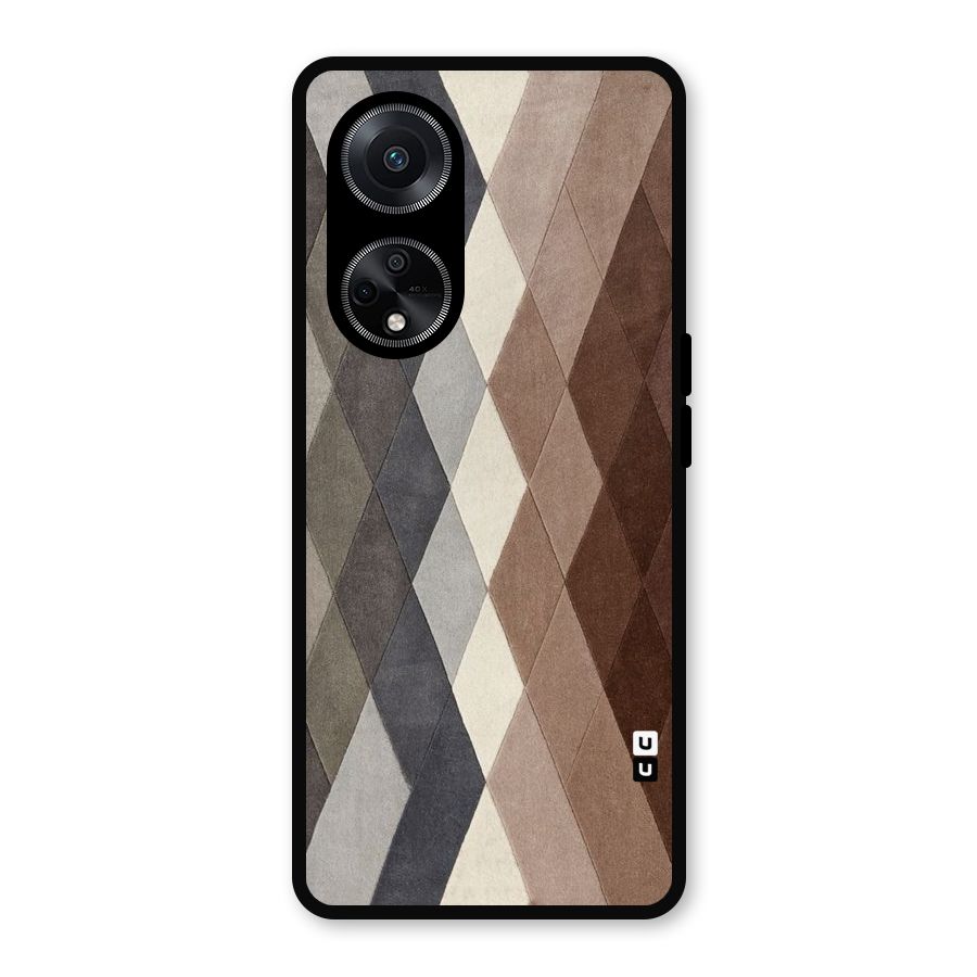 Beautiful Shades Of Diamonds Metal Back Case for Oppo F23