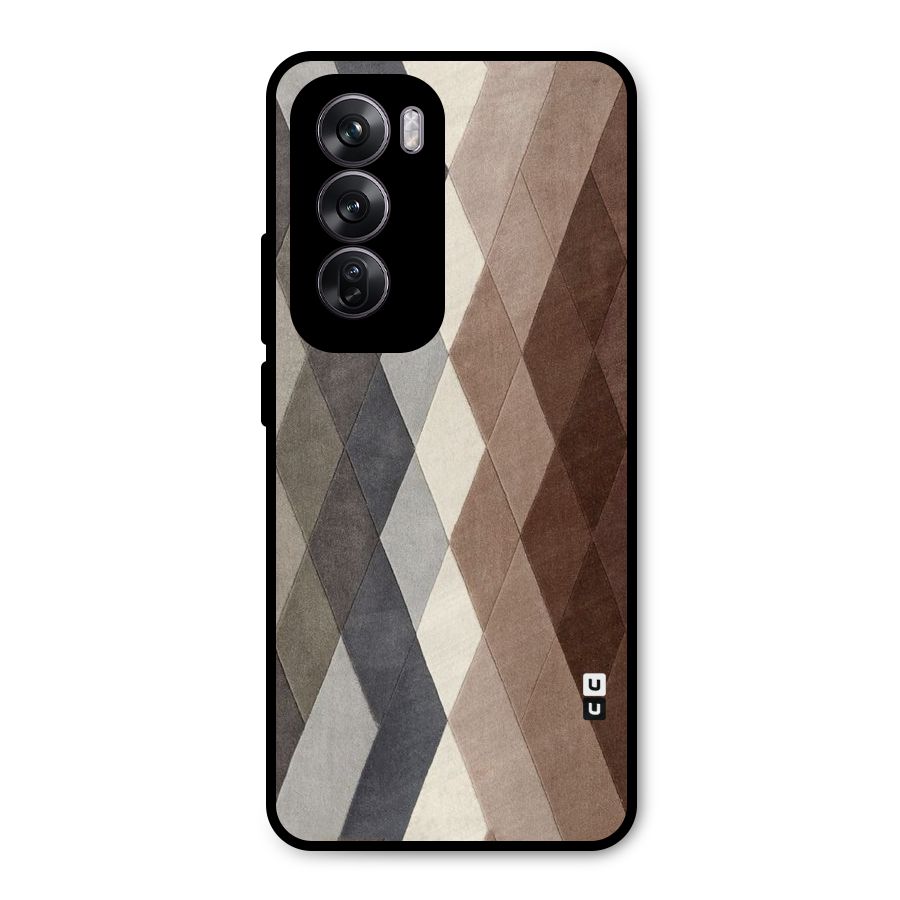 Beautiful Shades Of Diamonds Metal Back Case for Oppo Reno12 Pro