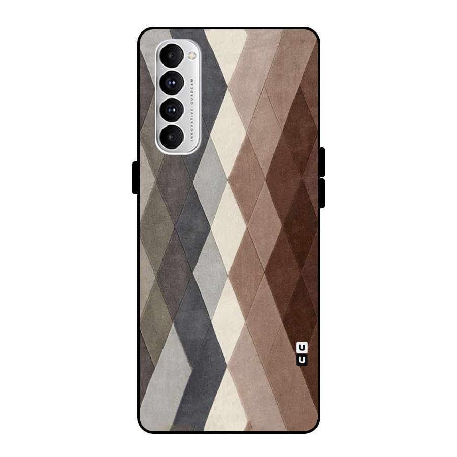 Beautiful Shades Of Diamonds Metal Back Case for Oppo Reno4 Pro