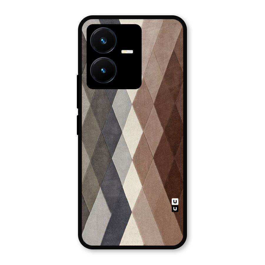 Beautiful Shades Of Diamonds Metal Back Case for Vivo Y22