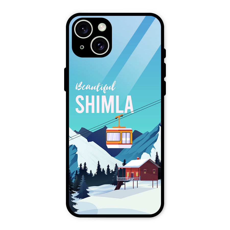 Beautiful Shimla Glass Back Case for iPhone 15 Plus
