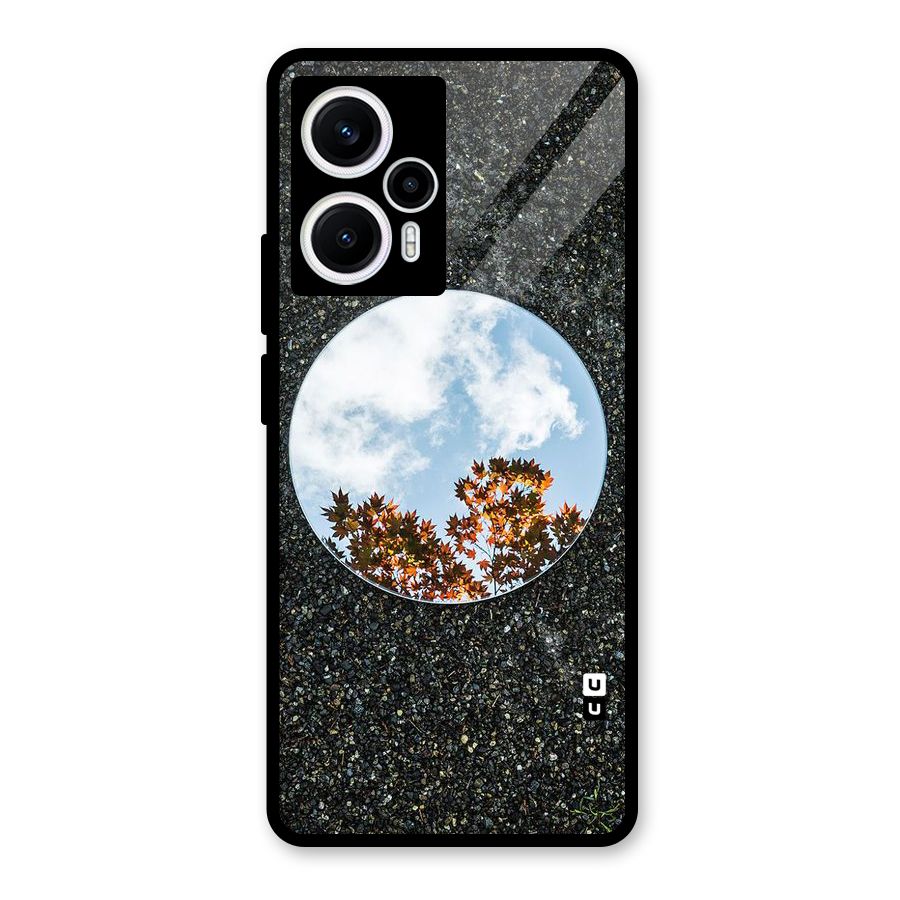 Beautiful Sky Leaves Glass Back Case for Poco F5