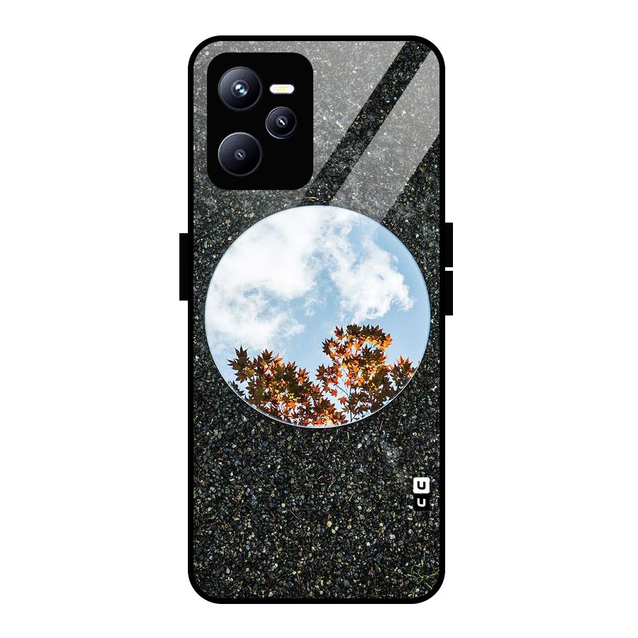 Beautiful Sky Leaves Glass Back Case for Realme C35