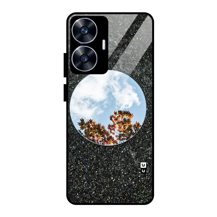 Beautiful Sky Leaves Glass Back Case for Realme Narzo N55