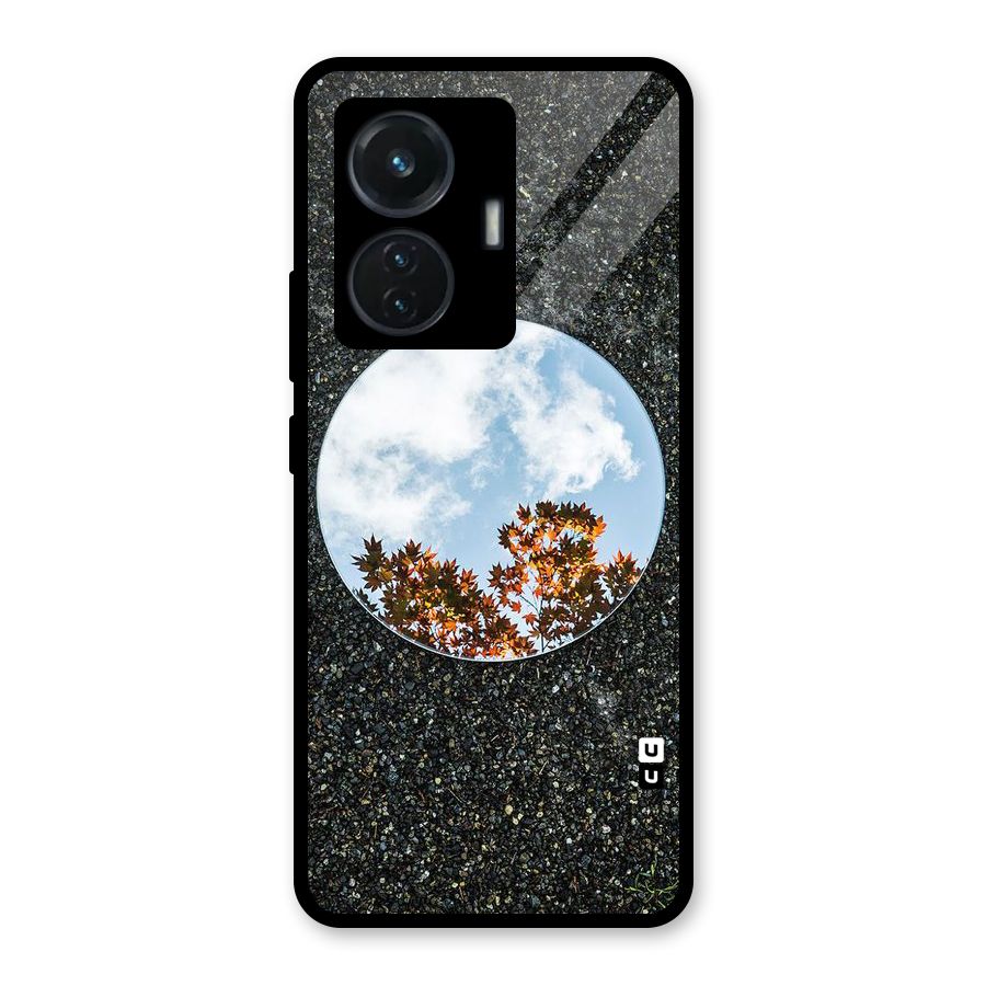 Beautiful Sky Leaves Glass Back Case for Vivo T1 44W