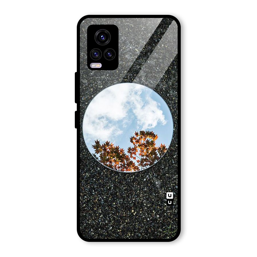 Beautiful Sky Leaves Glass Back Case for Vivo V20 2021