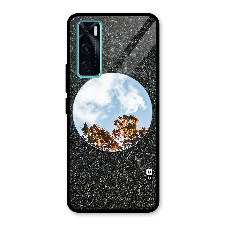 Beautiful Sky Leaves Glass Back Case for Vivo V20 SE