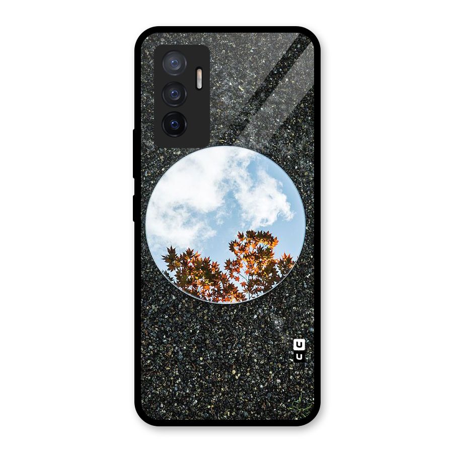 Beautiful Sky Leaves Glass Back Case for Vivo V23e