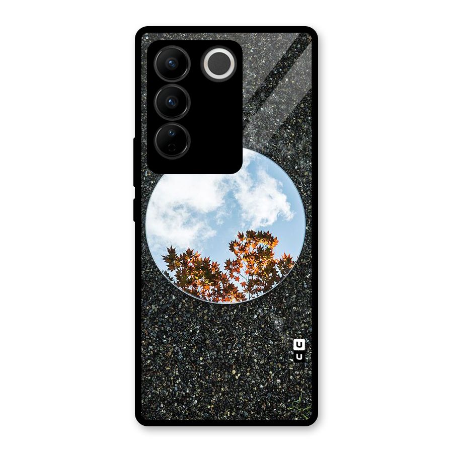 Beautiful Sky Leaves Glass Back Case for Vivo V27