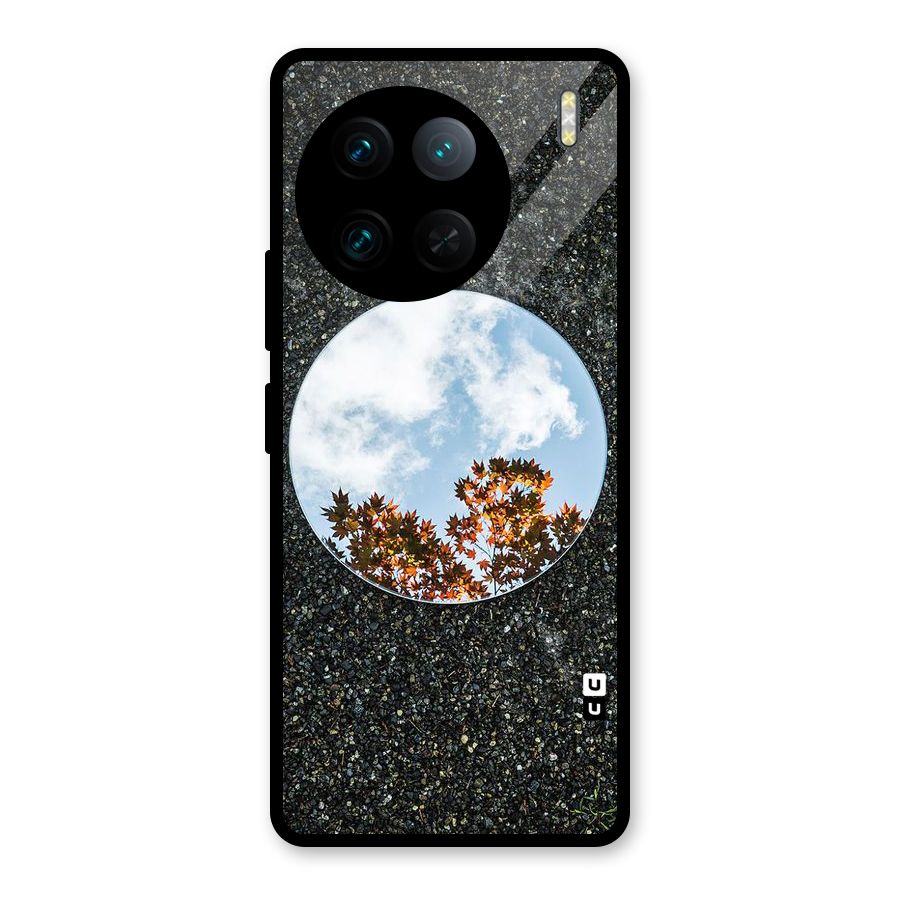 Beautiful Sky Leaves Glass Back Case for Vivo X90 Pro