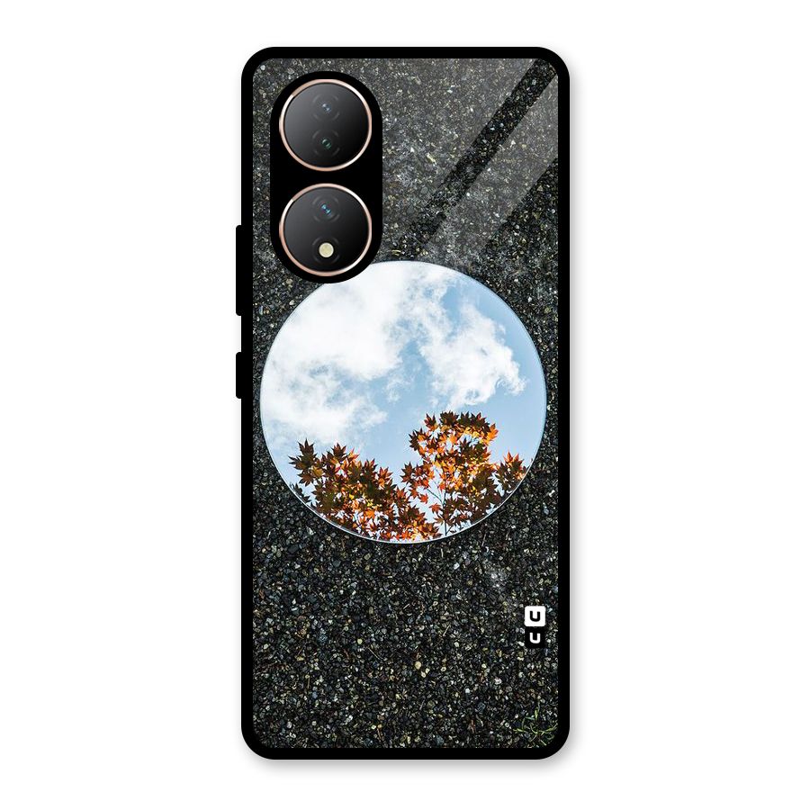 Beautiful Sky Leaves Glass Back Case for Vivo Y100A