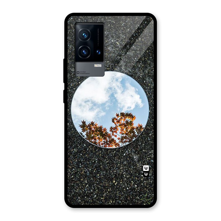 Beautiful Sky Leaves Glass Back Case for iQOO 9 5G