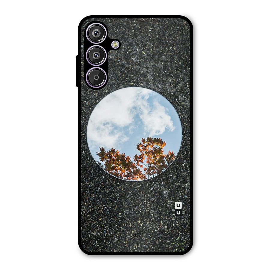 Beautiful Sky Leaves Metal Back Case for Galaxy M15