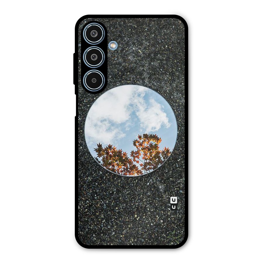 Beautiful Sky Leaves Metal Back Case for Galaxy M35