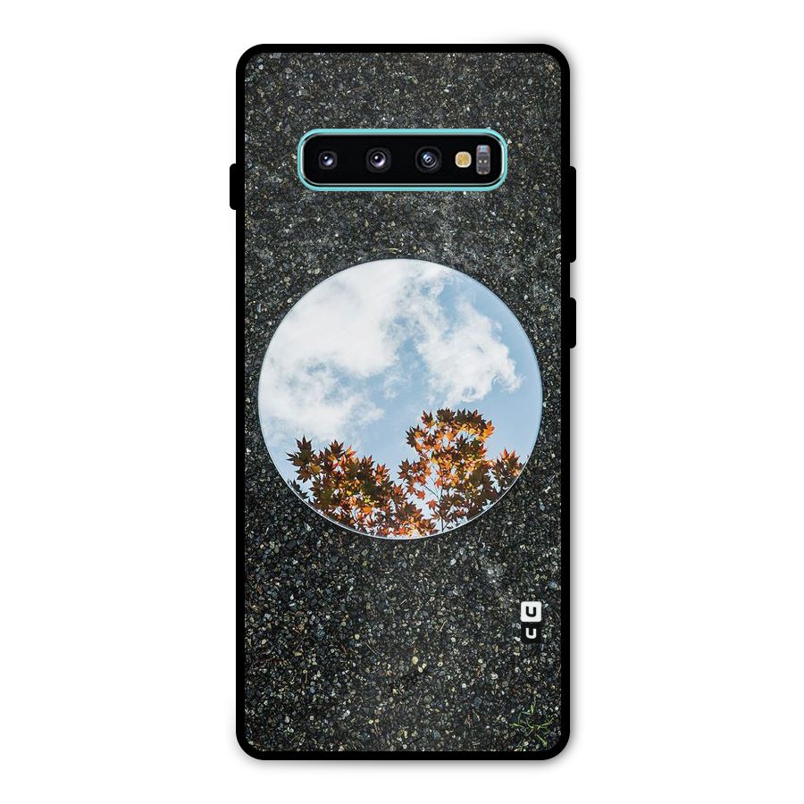 Beautiful Sky Leaves Metal Back Case for Galaxy S10 Plus