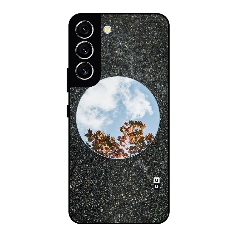 Beautiful Sky Leaves Metal Back Case for Galaxy S22 5G