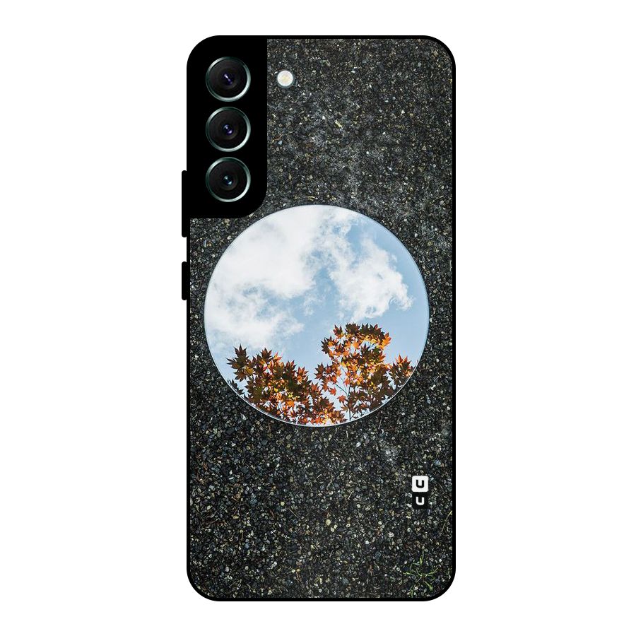 Beautiful Sky Leaves Metal Back Case for Galaxy S22 Plus 5G
