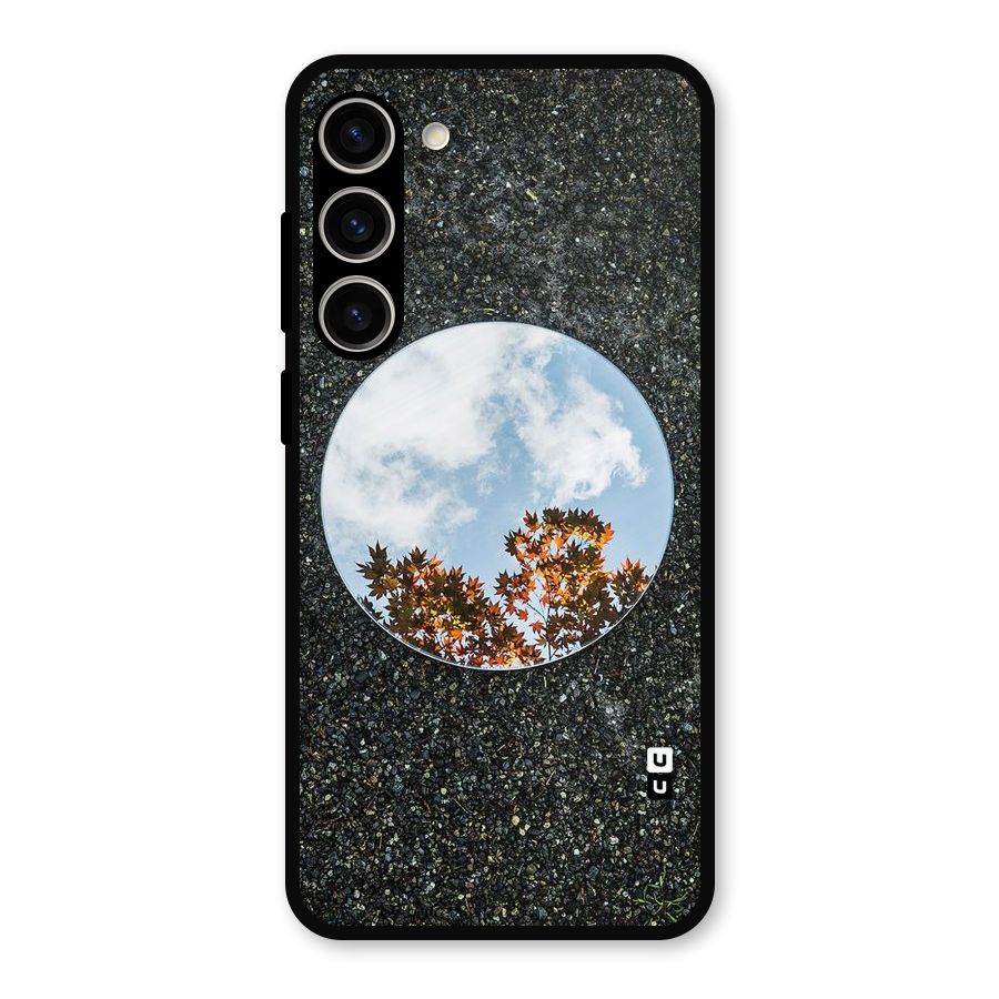 Beautiful Sky Leaves Metal Back Case for Galaxy S23 Plus