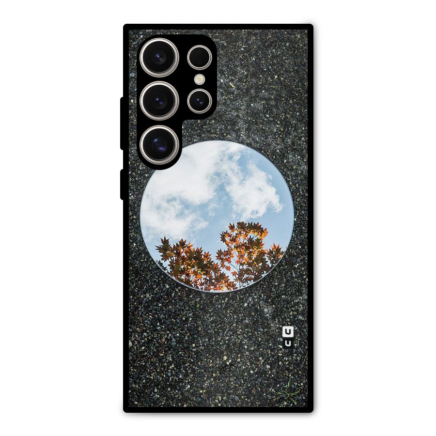 Beautiful Sky Leaves Metal Back Case for Galaxy S24 Ultra