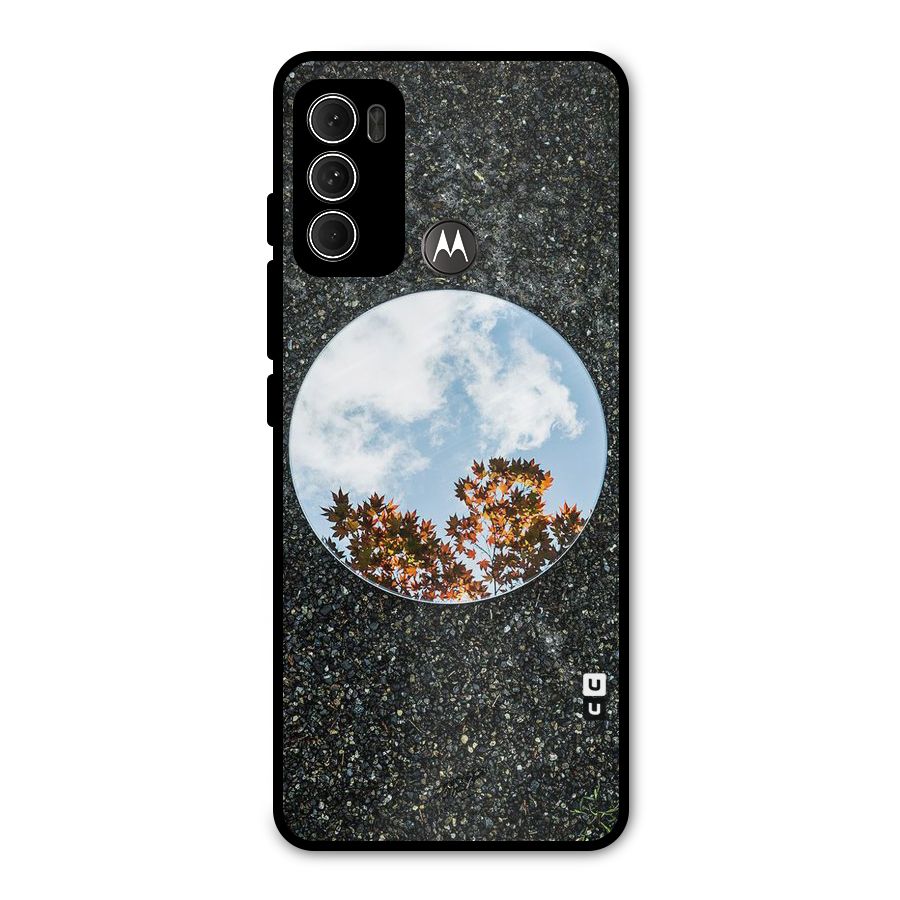 Beautiful Sky Leaves Metal Back Case for Moto G60