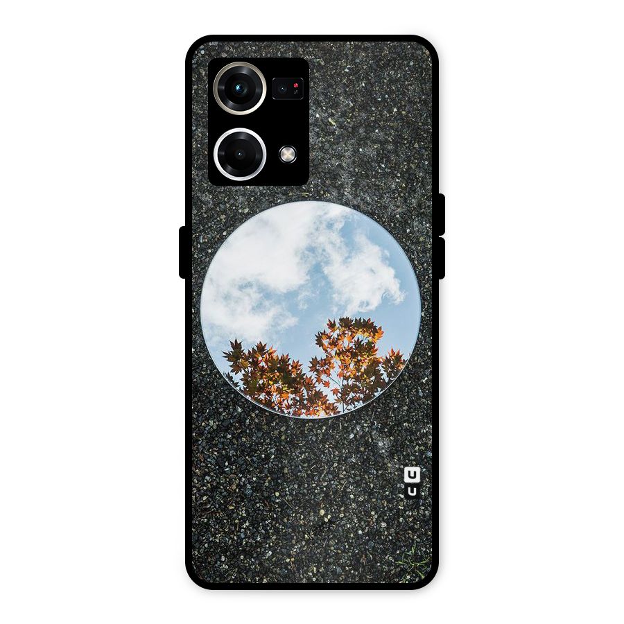 Beautiful Sky Leaves Metal Back Case for Oppo F21s Pro 4G