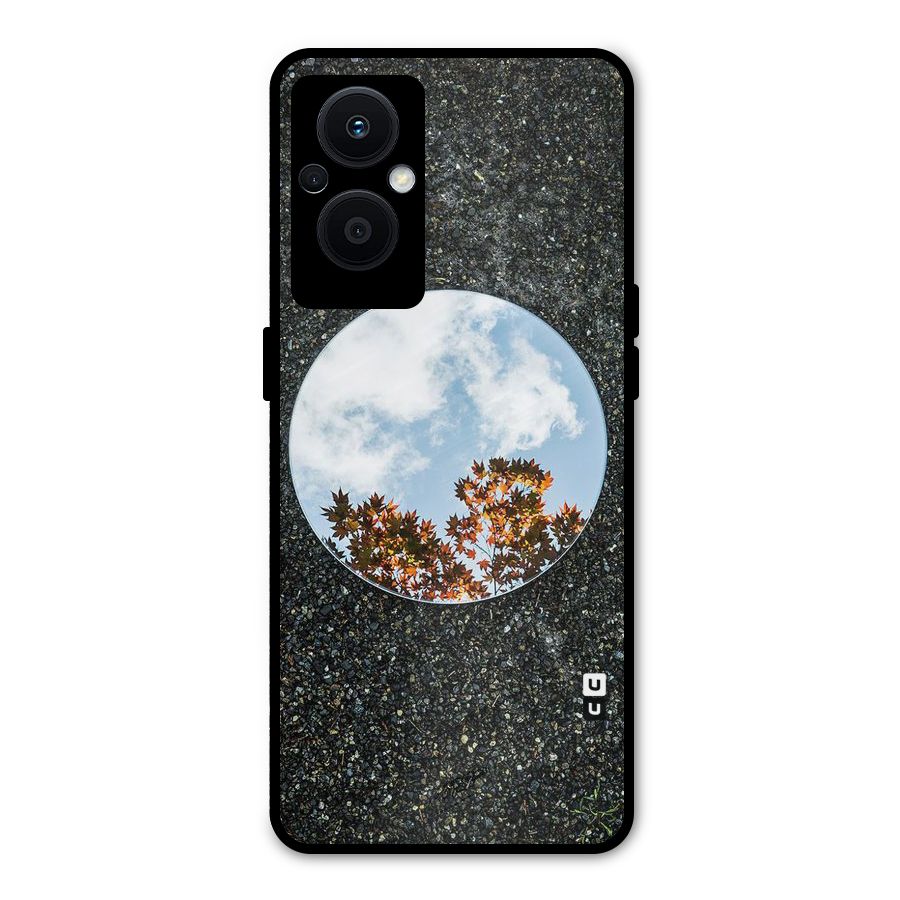 Beautiful Sky Leaves Metal Back Case for Oppo F21s Pro 5G