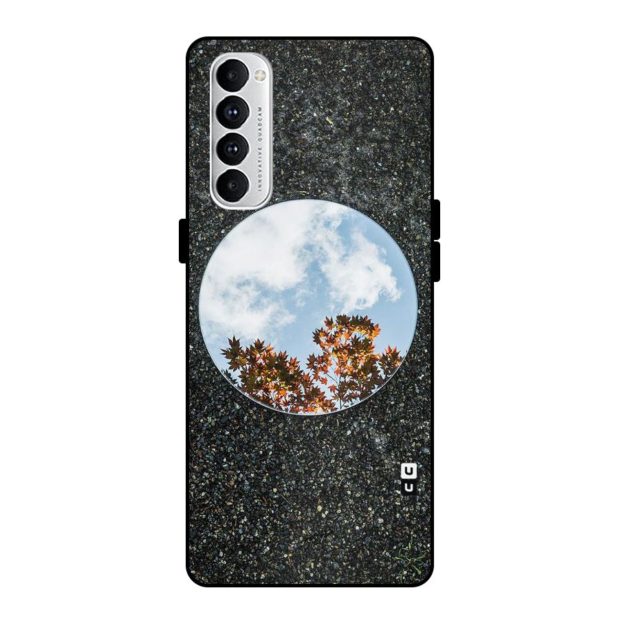 Beautiful Sky Leaves Metal Back Case for Oppo Reno4 Pro