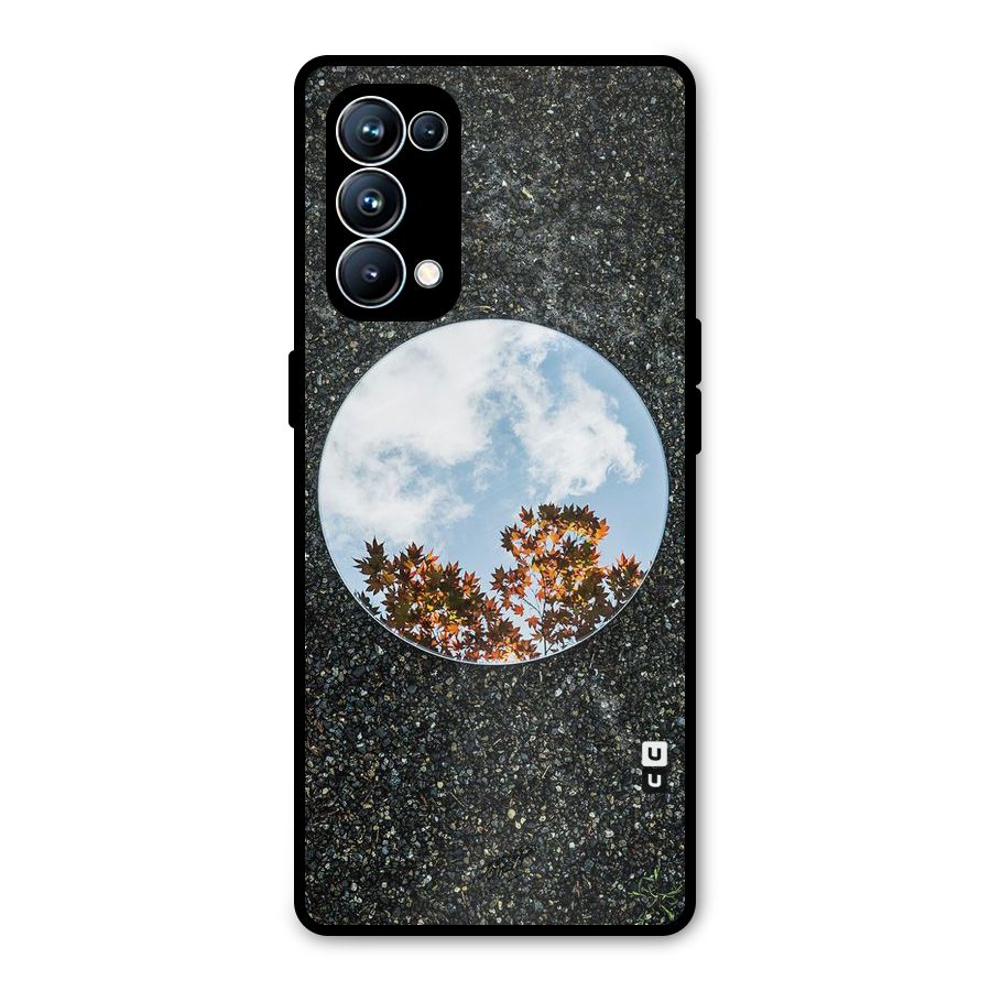 Beautiful Sky Leaves Metal Back Case for Oppo Reno5 Pro 5G