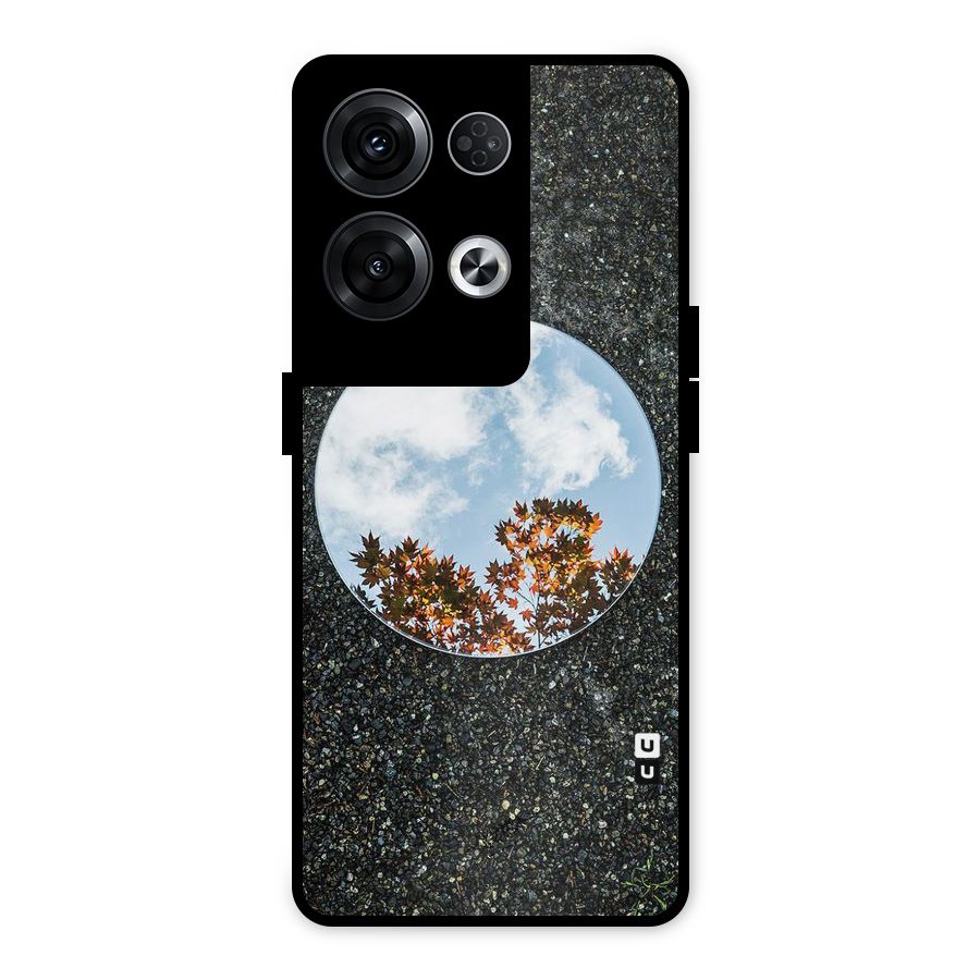 Beautiful Sky Leaves Metal Back Case for Oppo Reno8 Pro 5G