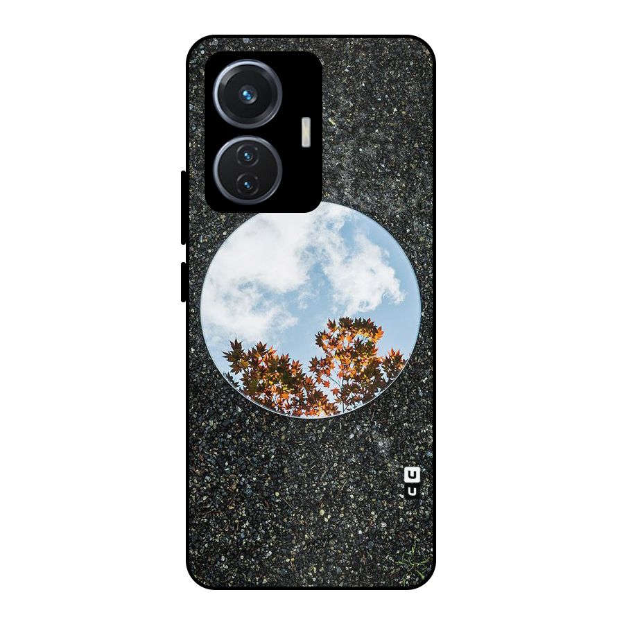 Beautiful Sky Leaves Metal Back Case for Vivo T1 44W