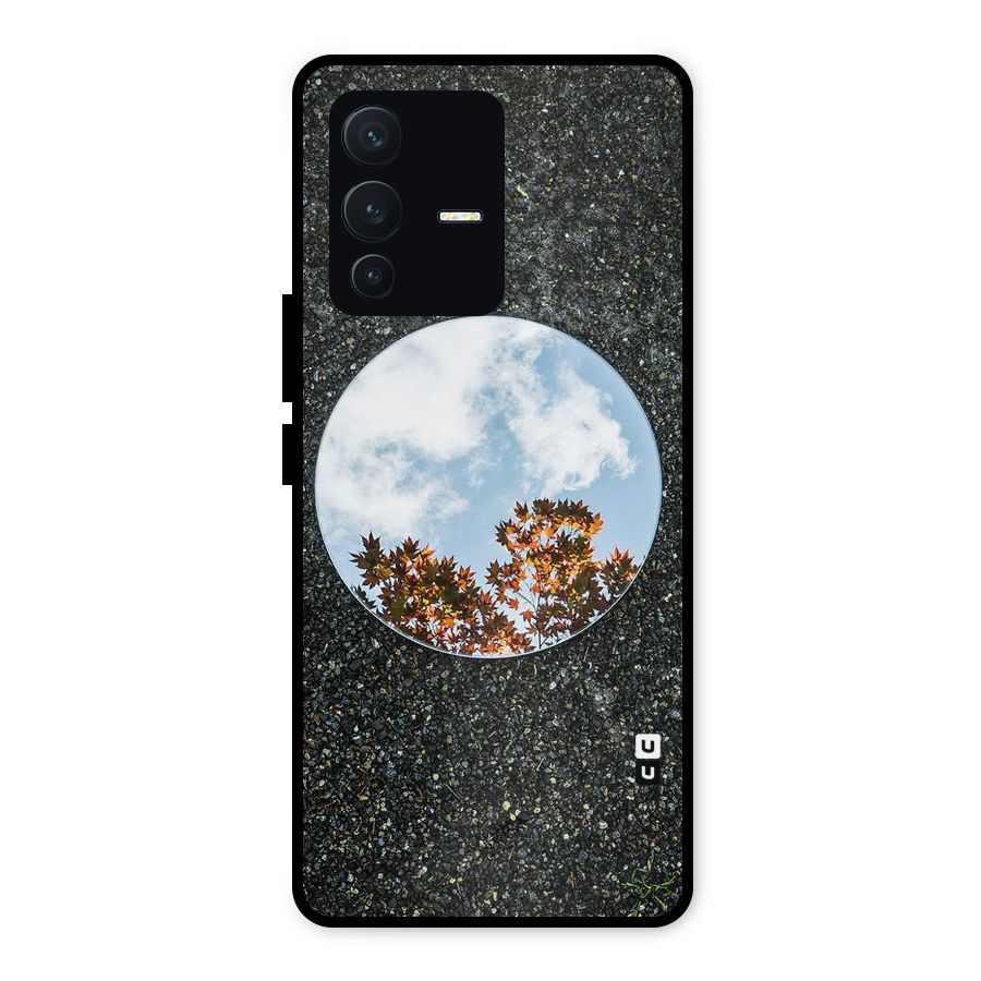 Beautiful Sky Leaves Metal Back Case for Vivo V23 5G