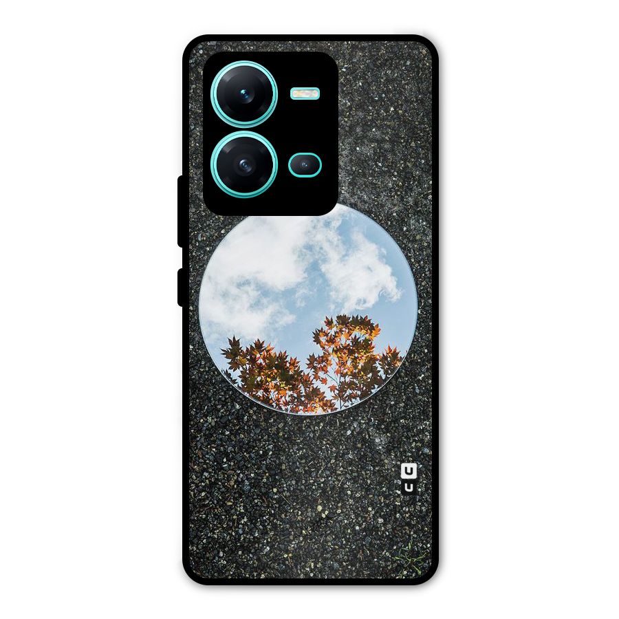 Beautiful Sky Leaves Metal Back Case for Vivo V25
