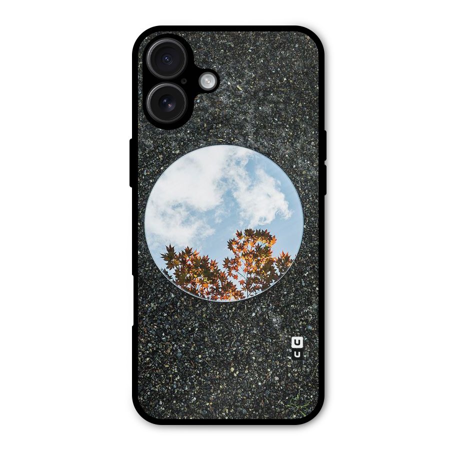 Beautiful Sky Leaves Metal Back Case for iPhone 16 Plus