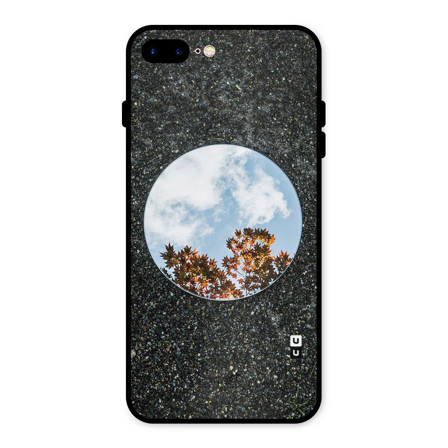 Beautiful Sky Leaves Metal Back Case for iPhone 8 Plus