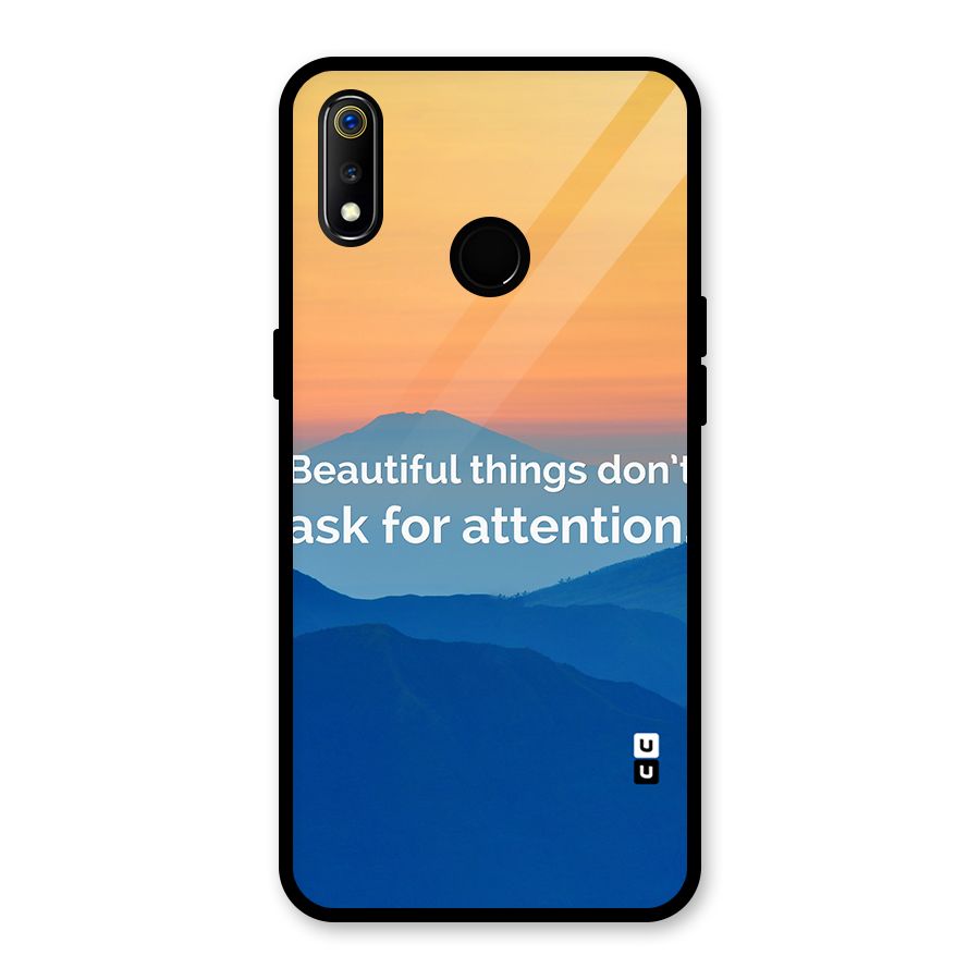 Beautiful Things Quote Glass Back Case for Realme 3i