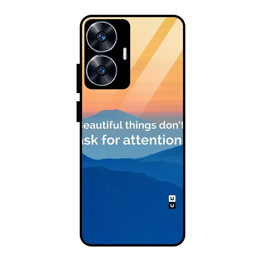 Beautiful Things Quote Glass Back Case for Realme Narzo N55