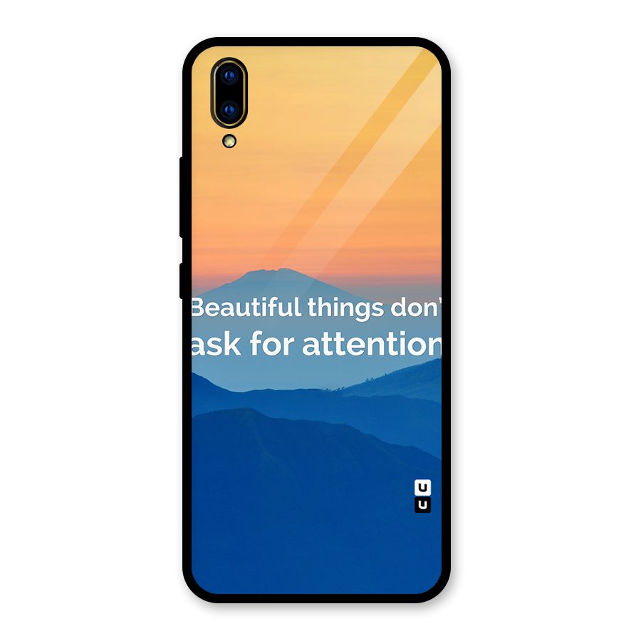 Beautiful Things Quote Glass Back Case for Vivo V11 Pro