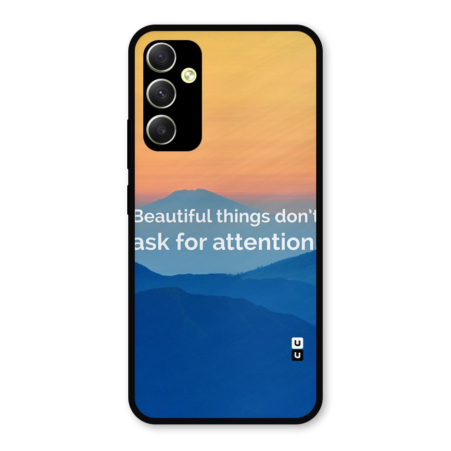 Beautiful Things Quote Metal Back Case for Galaxy A34