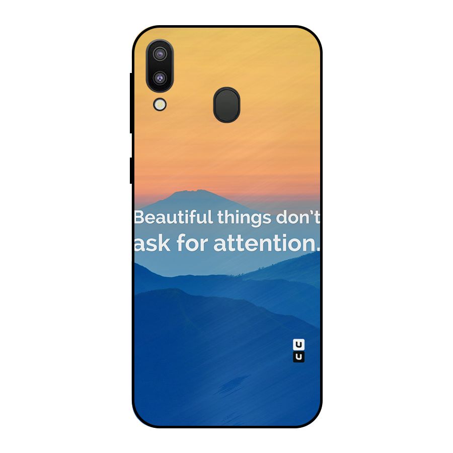 Beautiful Things Quote Metal Back Case for Galaxy M20