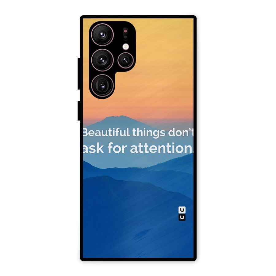 Beautiful Things Quote Metal Back Case for Galaxy S22 Ultra 5G
