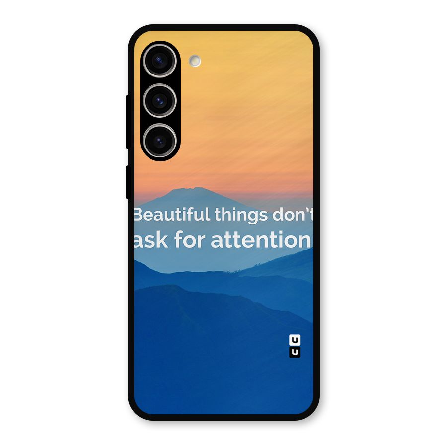 Beautiful Things Quote Metal Back Case for Galaxy S23 Plus