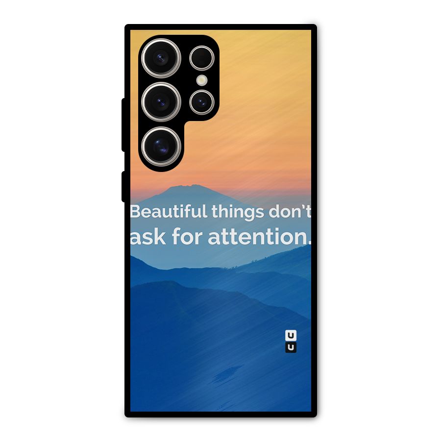 Beautiful Things Quote Metal Back Case for Galaxy S24 Ultra