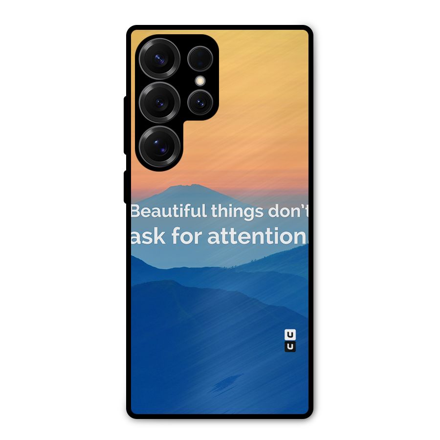 Beautiful Things Quote Metal Back Case for Galaxy S25 Ultra