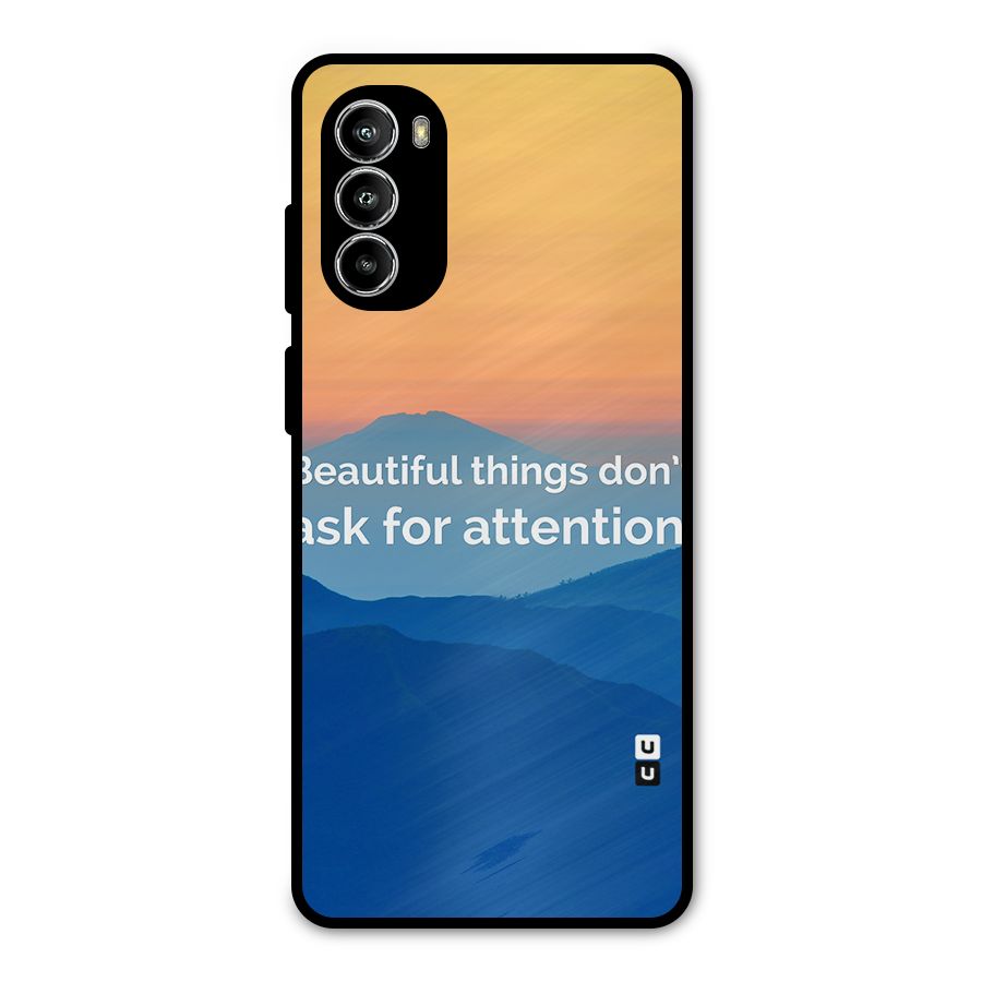 Beautiful Things Quote Metal Back Case for Moto G52