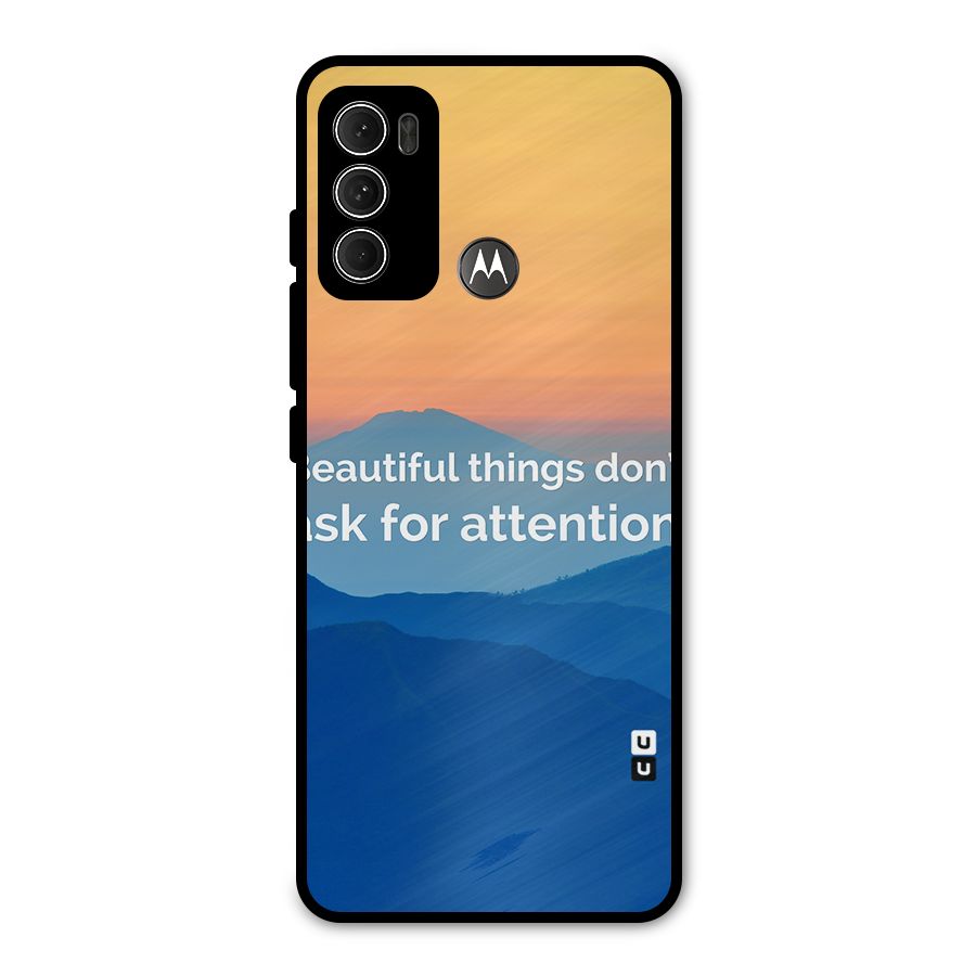 Beautiful Things Quote Metal Back Case for Moto G60