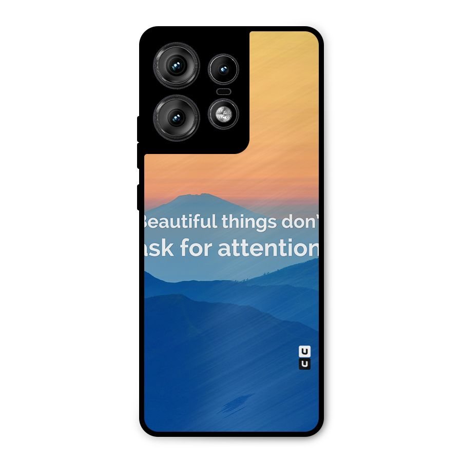 Beautiful Things Quote Metal Back Case for Motorola Edge 50 Pro